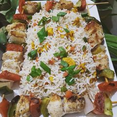 Chicken shashlik A picture of Chicken shashlik.