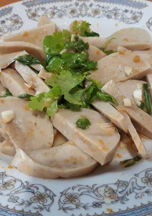 รูปของ ยำหมูยอมันกุ้ง สูตรไมโครเวฟ