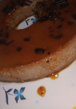 Una foto de Flan de chocolate