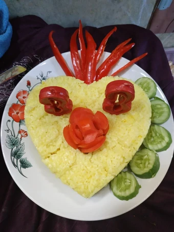 Langkah Mudah untuk Membuat Resep Nasi kuning love untuk yang tercintah 🤭 yang Bikin Ngiler Anti Ribet, Mantap
