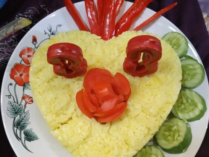 Langkah Mudah untuk Membuat Resep Nasi kuning love untuk yang tercintah 🤭 yang Bikin Ngiler Anti Ribet, Mantap