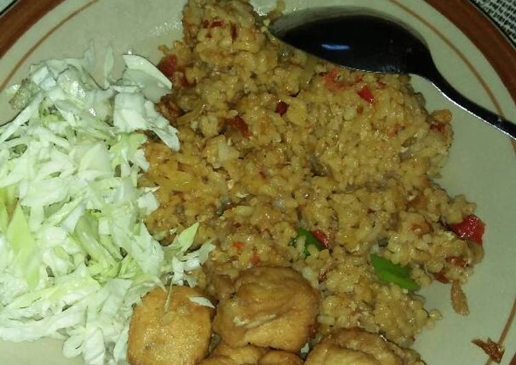 Proses Membuat Nasi goreng tahu nikmattt Anti Gagal