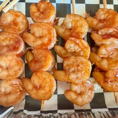 A picture of Filipino BBQ Shrimp Skewers (Air Fryer Recipe).