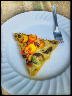 A picture of Steamed egg and plantain frittata.