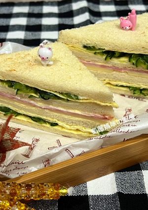 【元氣早餐】營養三明治 的食譜成品照片