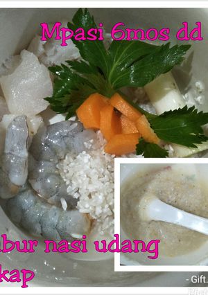 Foto resep Mpasi 6mos - Bubur nasi udang kakap