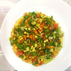 A picture of Papad chaat पापड़ चाट.