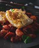 Pan Fried Cod With Harissa Spiced Butterbeans