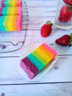 Foto resep Steamed Rainbow Cake