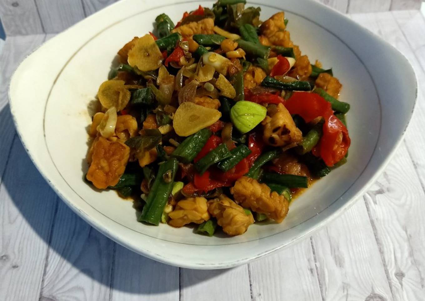Tumis Kacang Panjang & Tempe