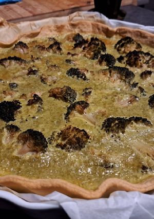 Une photo de Quiche brocolis pistache