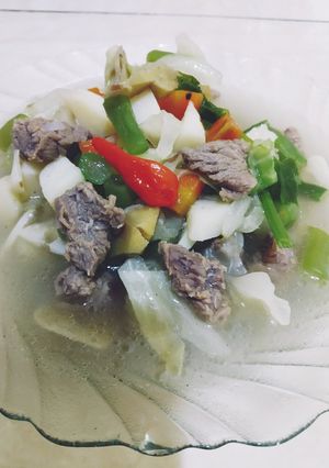Foto resep Sup Sapi sayur simple