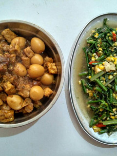 Foto resep Tumis Pakis + Tumis Semur Kecap Tahu Telur Puyuh