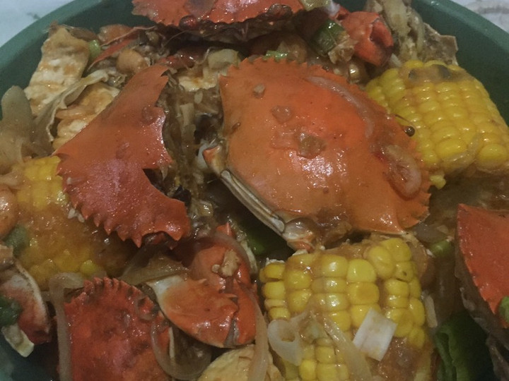 Bagaimana Membuat Seafood (kepiting, udang) Tahu, Jagung Manis Saos Asam Manis Anti Gagal