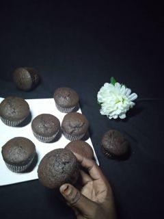 Chocolate cup cake ainihin hoton girkin