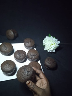 Chocolate cup cake ainihin hoton girkin