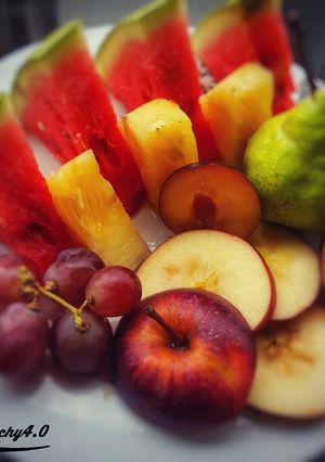 A picture of Fruit decoration for get-togethers.