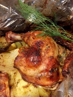 صورة لوصفة دجاجة في الكيس