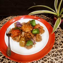 Chilli garlic mushroom A picture of Chilli garlic mushroom.