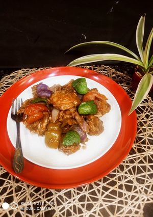 A picture of Chilli garlic mushroom.