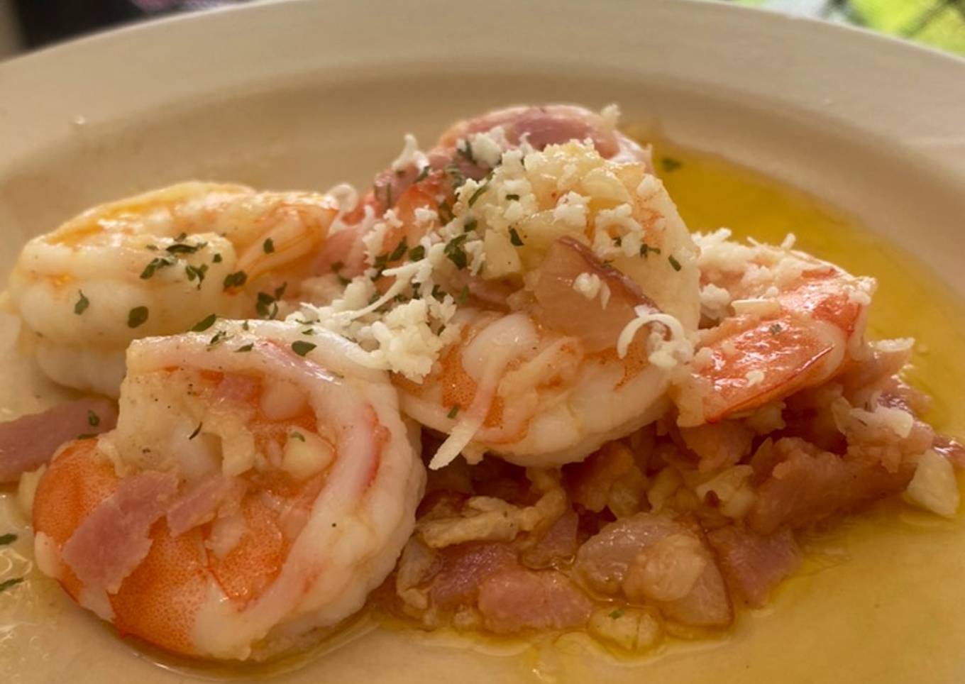 Garlic Butter Shrimp with bacon Udang garlic butter Bacon