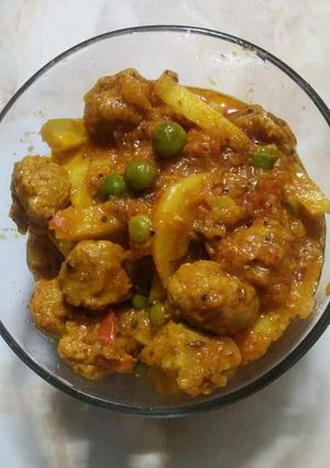 A picture of Soya chunks_Potato Dry Vegetable.