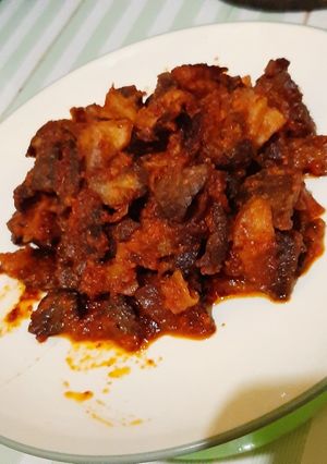 Foto resep Balado daging dan kentang #Kombes #stay at home