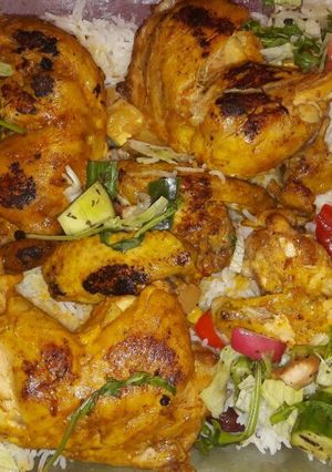 صورة لوصفة دجاج مع الرز الابيض🍗🍗