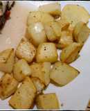 油煎黑胡椒馬鈴薯丁（低醣生酮餐）（素食料理）（快速料理）（簡單料理）（微波料理）