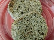 Una foto de pan de linaza metodo grez