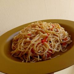 A picture of Jollof Spaghetti.