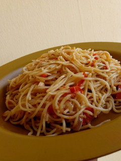 A picture of Jollof Spaghetti.
