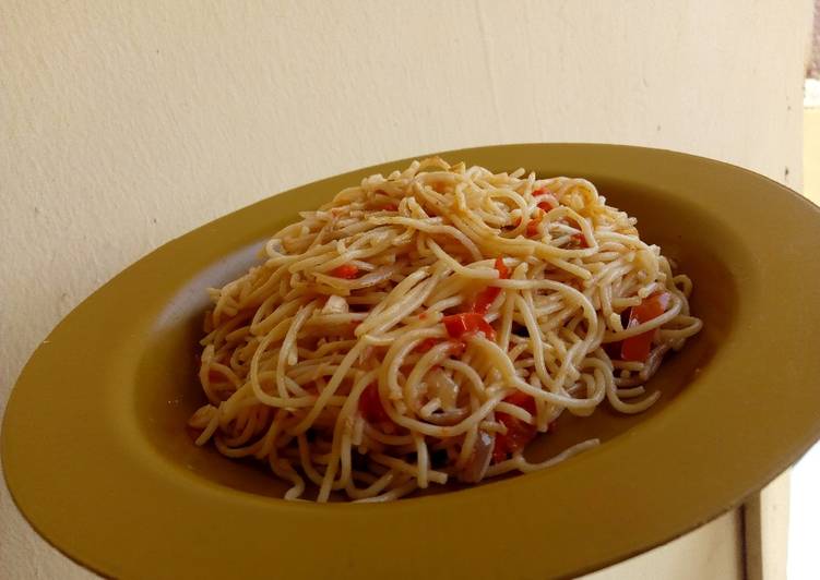 Simple Way to Prepare Homemade Jollof Spaghetti