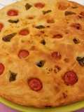Focaccia with Tomato and Basil