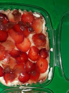 Una foto de Postre de fresa
