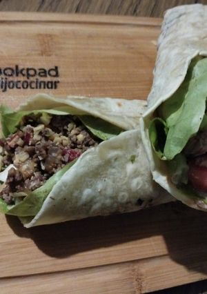 Una foto de Burrito relleno..🥬🌯