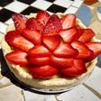 Tarta de frutilla y crema pastelera vegana