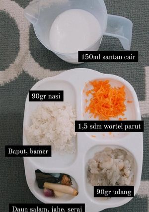 Foto resep Bubur Uduk Udang MPASI day 3