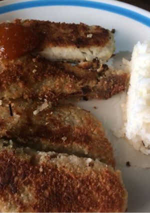 Una foto de Filete de pescado empanizado con coco