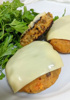 Foto principal de Hamburguesas de boniato y berenjena
