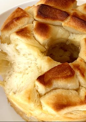A picture of Japanese soft and fluffy condensed milk bread.