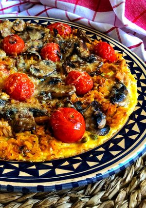 Foto principal de Frittata de arroz con atún y champiñones