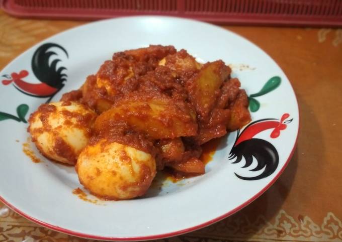 Ternyata ini loh! Bagaimana cara bikin Balado Telur, Kentang Bumbu Desaku  sempurna