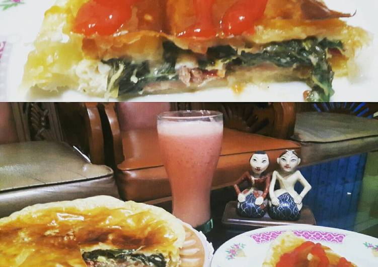 Resep Cheesy egg and spinach pie pastry yang Lezat