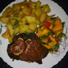 A picture of Baked spicy potatoes #festivedishescontest.