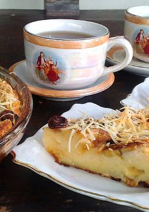 Foto resep Puding Roti Tawar Pisang Kismis