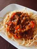 Spaghetti Bolognese Saus Daging Slice