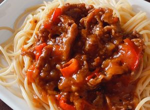 Foto resep Spaghetti Bolognese Saus Daging Slice