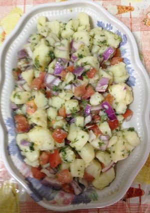 صورة لوصفة سلطة بطاطا 😋