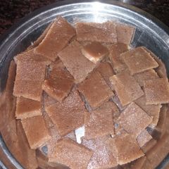 A picture of Singhare ka halwa.